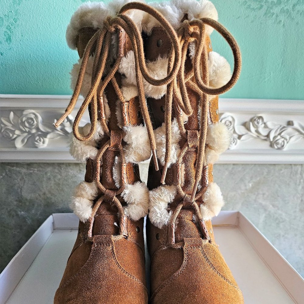 Women's White Mountain Tinker Chestnut Suede Size 7 Winter Boots